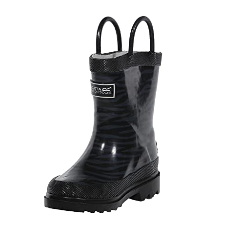 Regatta Jungen Unisex Kinder Minnow Jnr Gummistiefel Regenschuh, Schwarz, 32 EU von Regatta