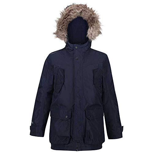 Regatta Unisex Kinder Pazel Waterproof Breathable Taped Seams Insulated Lined Hooded Parka Jacke, Navy, 27 EU-28 EU von Regatta