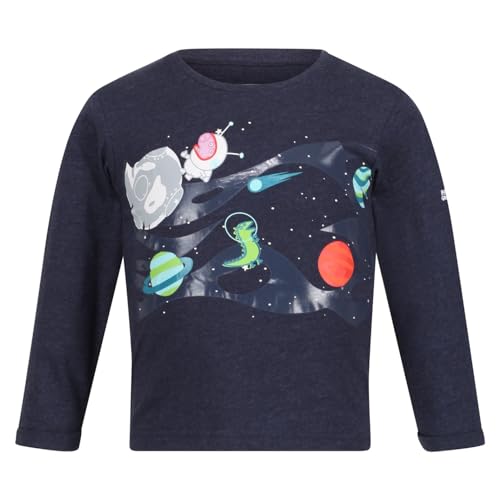 Regatta Unisex Kinder Peppa L/S Graphic T-Shirt, Navy, 24 Monate von Regatta