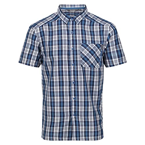 Regatta Unisex Mindano Vi T-Shirt, Dynasty Blue Check, M von Regatta