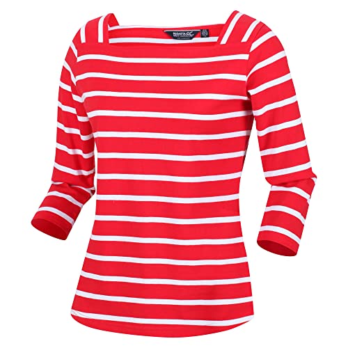 Regatta Unisex Polexie T-Shirt, True Red/White Stripes, 36 von Regatta