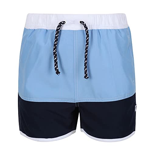 Regatta Unisex Sergio Swim Trunks, Powder Blue/Navy, 9 Years von Regatta