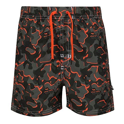 Regatta Unisex Skander II Swim Trunks, Grape Leaf Magma Camo, 7 Years von Regatta