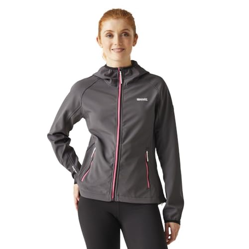 Regatta Unisex Women's Arec Iii Softshell Jacket Damen-Softshelljacke, Robbengrau (Flamingo-Rosa), 40 von Regatta