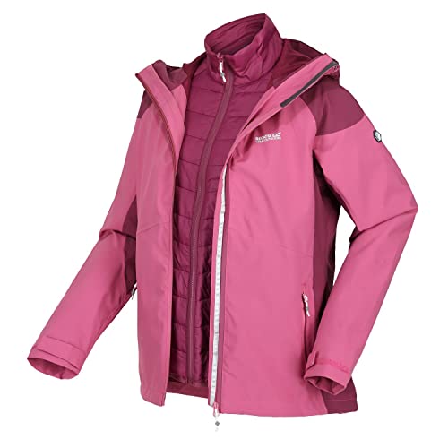 Regatta Wentwood VII 3 in 1 Doppeljacke Damen Wind und Wasserdicht, Farbe:Violett, Größe:48 von Regatta