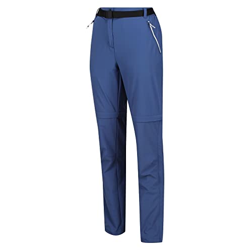 Regatta Xert Stretch Zip Off Trousers III Outdoorhose in Kurzgröße für Damen, Farbe:Dusty Denim, Größe:20 von Regatta
