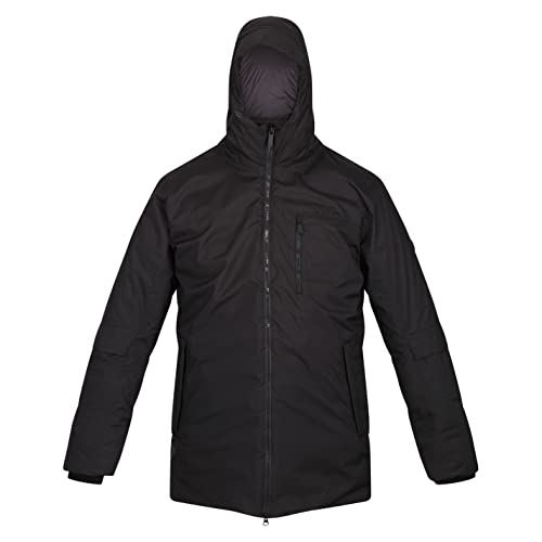 Regatta Herren Yewbank Ii Winterjacke mit Kapuze, Außenbereich wasserdichte Jacke, Schwarz, XXL von Regatta