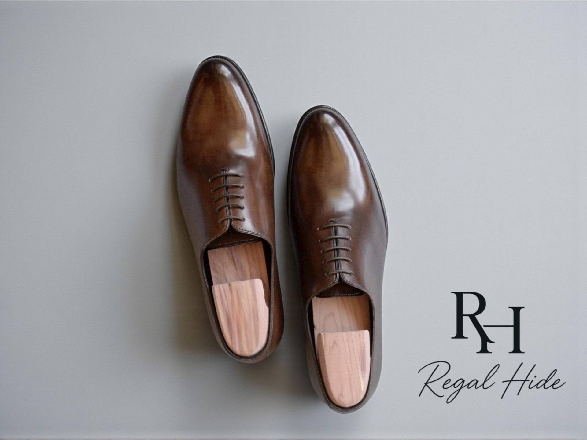 Handgefertigte Braun Patina Oxford Schuhe | Herren von RegelHide