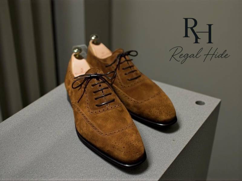 Handgefertigte Braune Wildleder Oxford Schuhe | Trachtenschuhe Aus Echtem Leder von RegelHide