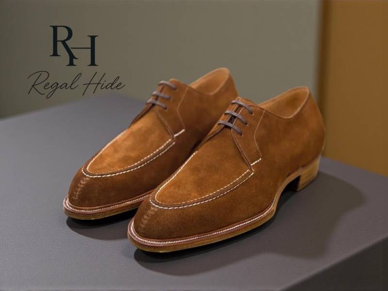 Handgefertigte Braune Wildleder Oxford Schuhe | Trachtenschuhe Aus Echtem Leder von RegelHide