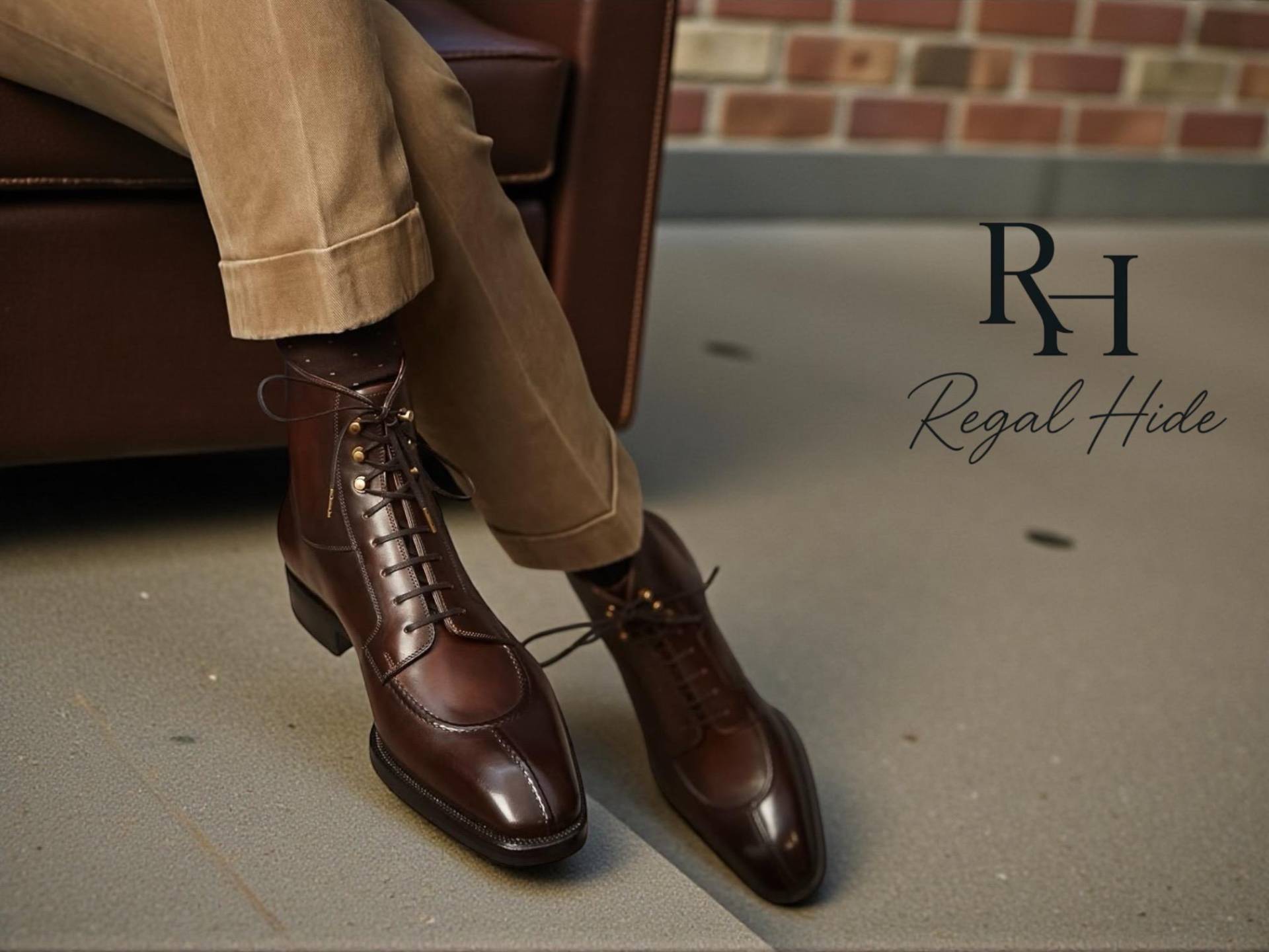 Handgefertigte Echte Luxusleder Stiefel | Vintage Style Herren Formelle Und Lässige Schuhe von RegelHide