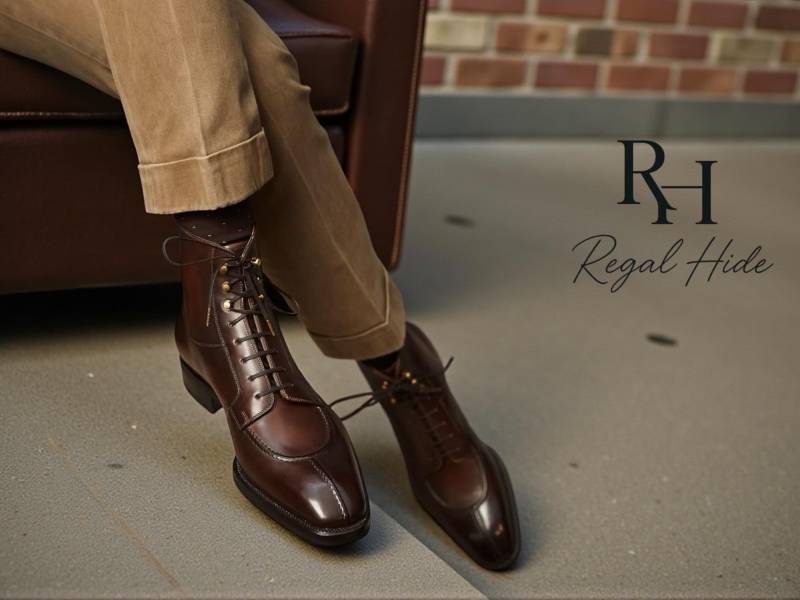 Handgefertigte Echte Luxusleder Stiefel | Vintage Style Herren Formelle Und Lässige Schuhe von RegelHide