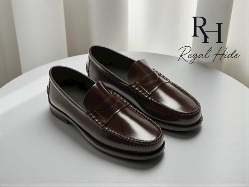 Handgefertigte Leder Penny Loafers Abendschuhe | Formelle Und Lässige Schuhe von RegelHide