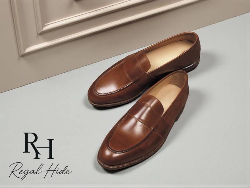 Handgefertigte Luxusleder Penny Loafers Abendschuhe | Formelle Und Lässige Schuhe von RegelHide