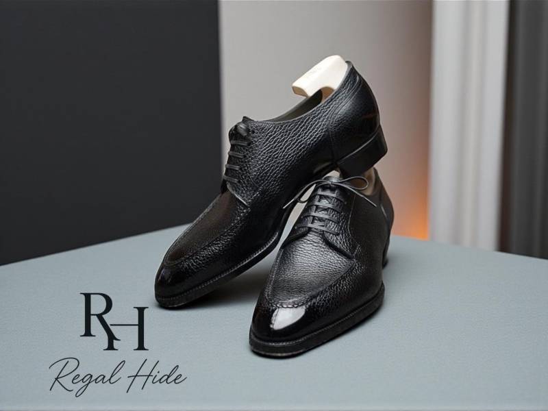 Handgefertigte Vollnarbenleder Oxford Schuhe | Schwarze Trachtenschuhe von RegelHide