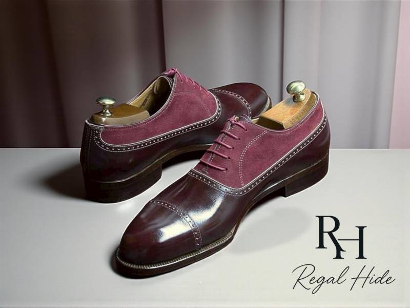 Handgefertigte Zweifarbige Leder Oxford-Schuhe | Herren-Formelle Schuhe von RegelHide