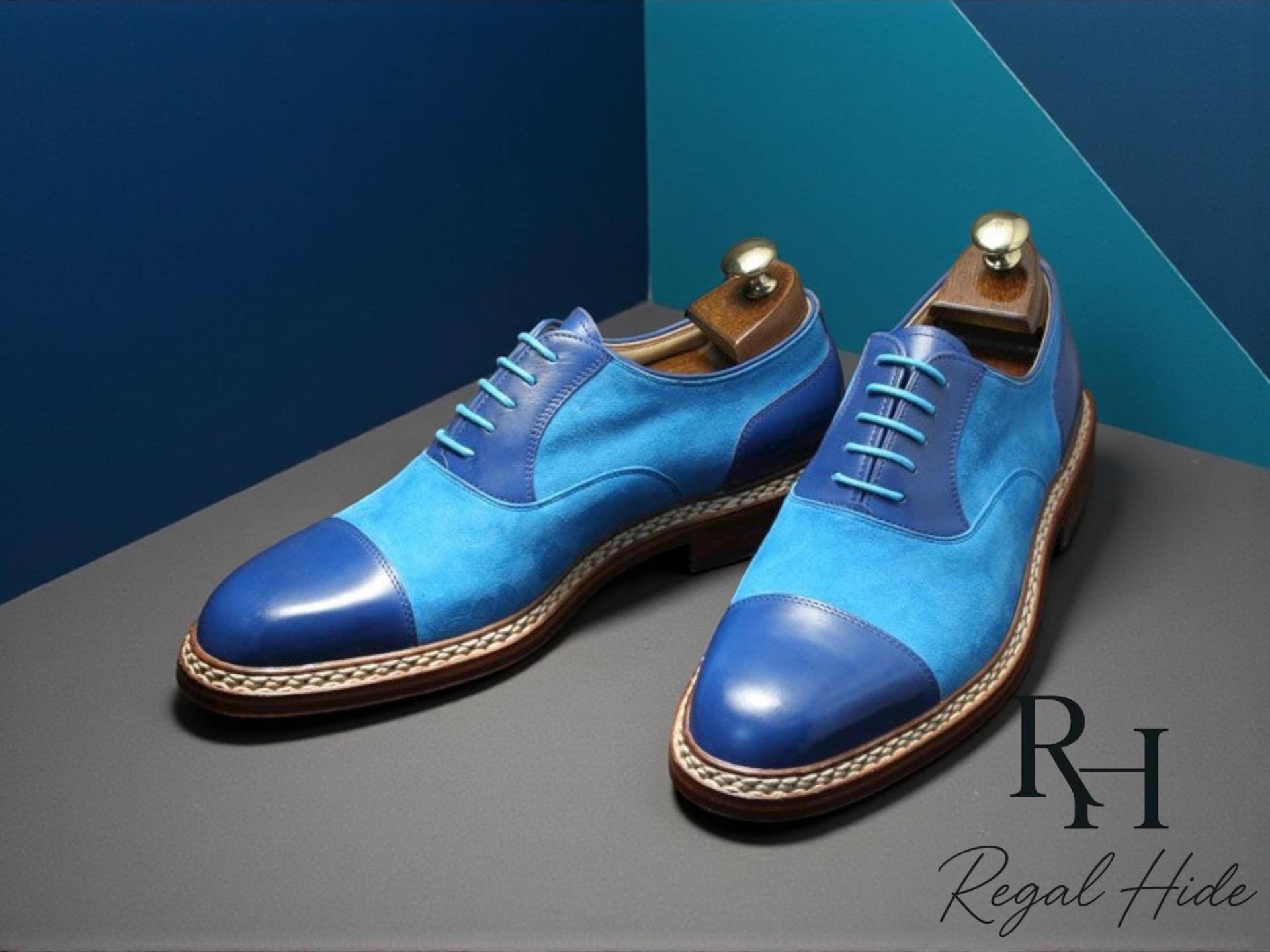 Handgefertigte Zweifarbige Leder Oxford-Schuhe | Herren Kleid Schuhe von RegelHide