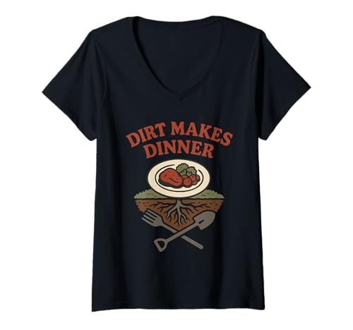 Damen Regenerative Landwirte Bodengesundheit Bio-Landwirtschaft Klima T-Shirt mit V-Ausschnitt Damen Regenerative Landwirte Bodengesundheit Bio-Landwirtschaft Klima T-Shirt mit V-Ausschnitt von Regen Ag Sustainable Farming Land Healing Eco