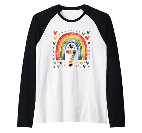 Ich Bin Schon Sieben - Regenbogen 7. Geburtstag für Mädchen Raglan Ich Bin Schon Sieben - Regenbogen 7. Geburtstag für Mädchen Raglan von Regenbogen 7. Geburtstagsoutfit