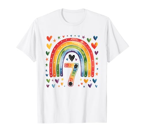 Ich Bin Schon Sieben - Regenbogen 7. Geburtstag für Mädchen T-Shirt Ich Bin Schon Sieben - Regenbogen 7. Geburtstag für Mädchen T-Shirt von Regenbogen 7. Geburtstagsoutfit