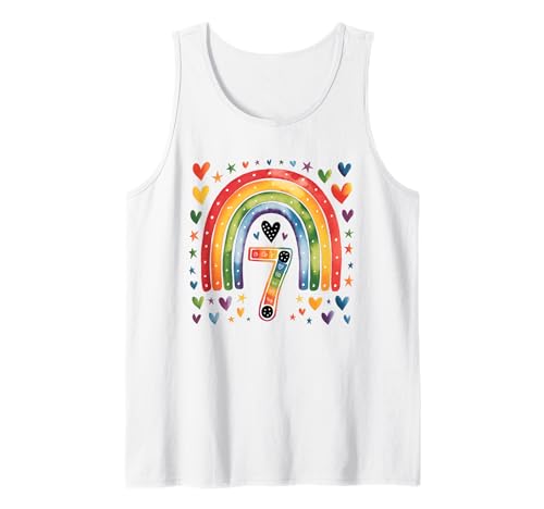 Ich Bin Schon Sieben - Regenbogen 7. Geburtstag für Mädchen Tank Top Ich Bin Schon Sieben - Regenbogen 7. Geburtstag für Mädchen Tank Top von Regenbogen 7. Geburtstagsoutfit