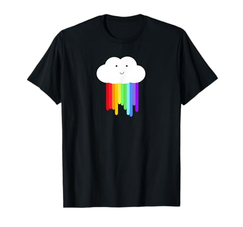 Regenbogen Wolke Comic Kunst Grafik für Herren Damen Kinder T-Shirt von Regenbogen Wolken Geschenkideen
