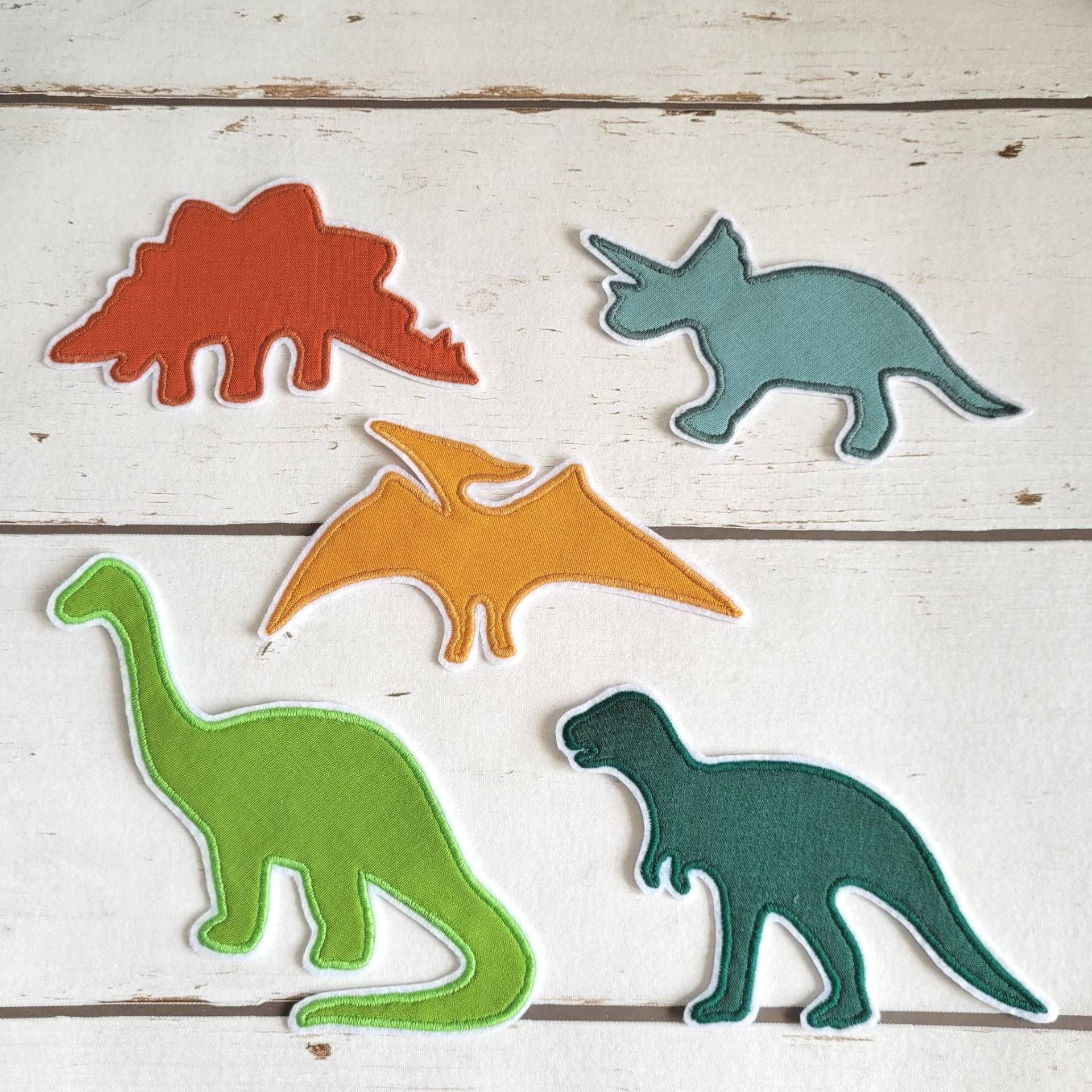 Dinosaurier Applikation, Aufnäher Für Schultüte, Dino Brachiosaurus - Langhals, Pterosaurus, Triceratop, Kentrosaurus, T-Rex Dinosaurier Applikation, Aufnäher Für Schultüte, Dino Brachiosaurus - Langhals, Pterosaurus, Triceratop, Kentrosaurus, T-Rex von RegenbogenDesign