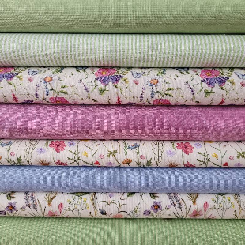 stoffpaket Florenz 8 X 25 cm 75 Aus Westfalenstoffe Und Acufactum Für Kleine Nähprojekte, Puppenkleidung, Applikationen, 100% Baumwolle von RegenbogenDesign