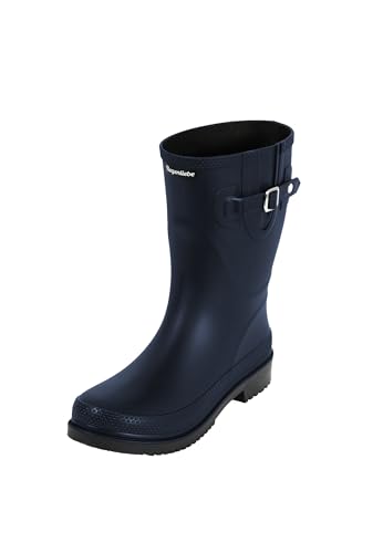 Regenliebe Damen Gummistiefel Pfütze halbhoch, Farbe:dunkelblau/schwarz, Größe:41 EU von Regenliebe