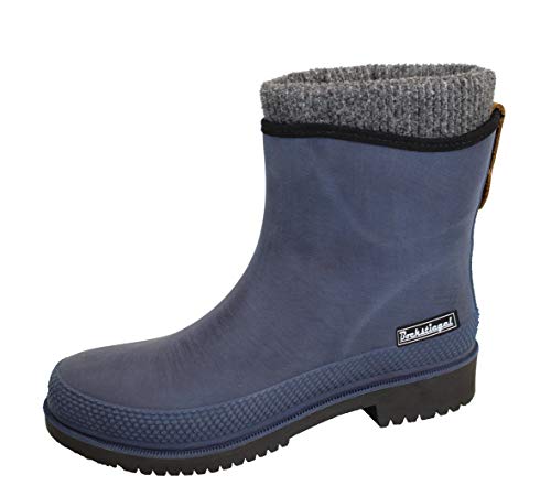 Regenliebe Damen Gummistiefel Pfützenqueen W warm gefüttert Kurzschaft, Farbe:dunkelblau, Größe:38 EU von Regenliebe