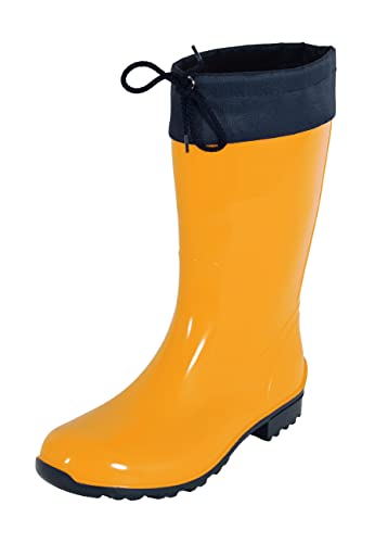 Regenliebe Damen Gummistiefel de Fieselregen Regenstiefel Langschaft, Farbe:gelb, Größe:41 EU von Regenliebe