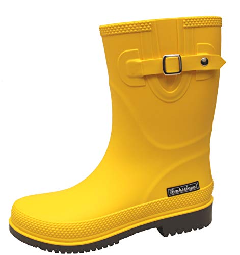 Regenliebe Damen halbhoher Gummistiefel de Pladderregen Regenstiefel, Farbe:gelb, Größe:38 EU von Regenliebe