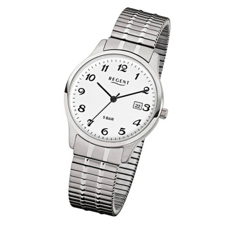 Regent Quarzuhr F-875 Herren-Armbanduhr Analog Quarz mit Zugband Ø 36 mm von Regent