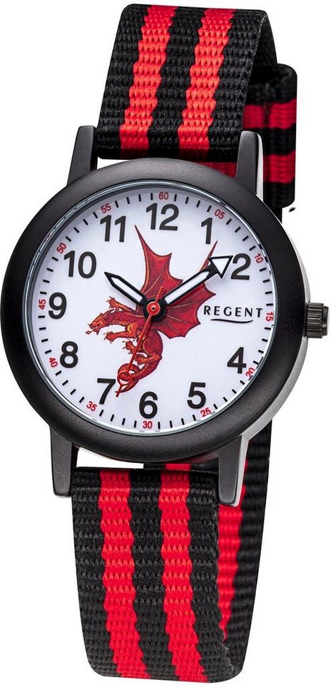 Regent Quarzuhr F1475 - 32931619, Armbanduhr,Kinderuhr,Lernuhr,Mädchen, Jungen,Schulanfang,Geschenkidee von Regent