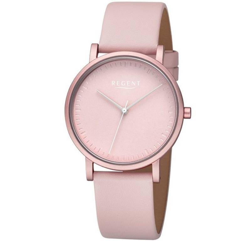 Regent Quarzuhr REGENT Damen Armbanduhr BA-807 pastell-rosa D. 36 mm Lederband Regent Quarzuhr REGENT Damen Armbanduhr BA-807 pastell-rosa D. 36 mm Lederband von Regent