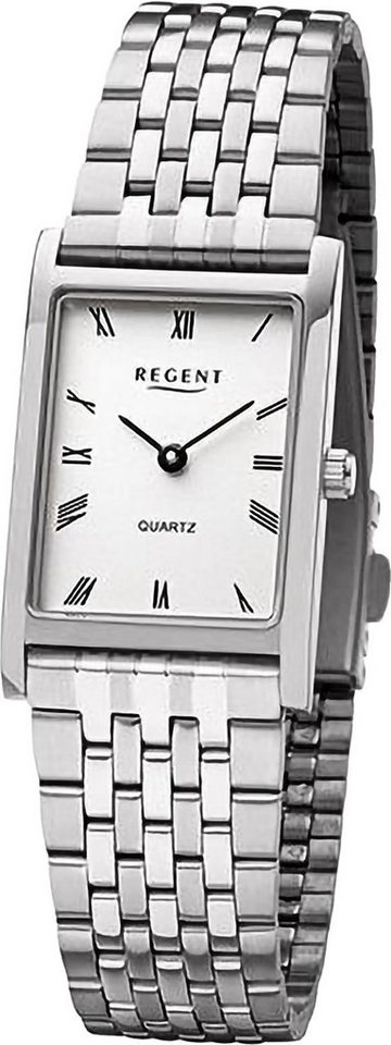 Regent Quarzuhr Regent Damen Armbanduhr Analog, (Analoguhr), Damen Armbanduhr rund, extra groß (ca. 22x34mm), Metallarmband von Regent