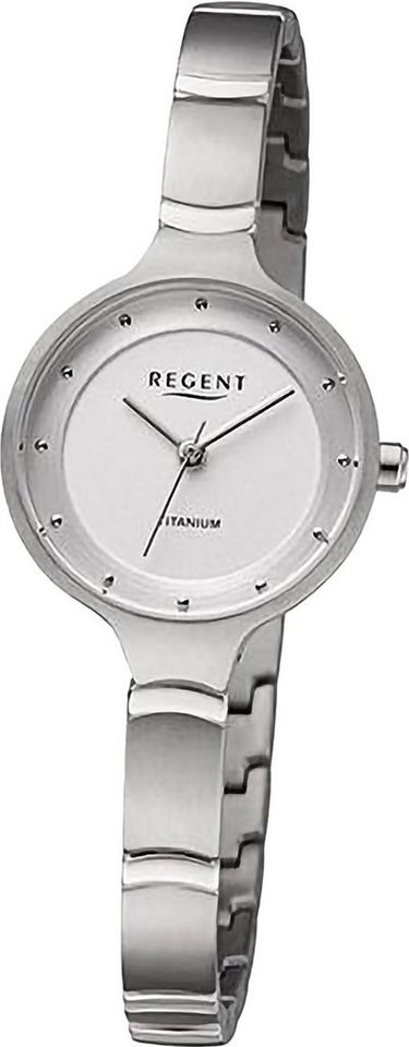 Regent Quarzuhr Regent Damen Armbanduhr Analog, (Analoguhr), Damen Armbanduhr rund, extra groß (ca. 26mm), Metallarmband von Regent