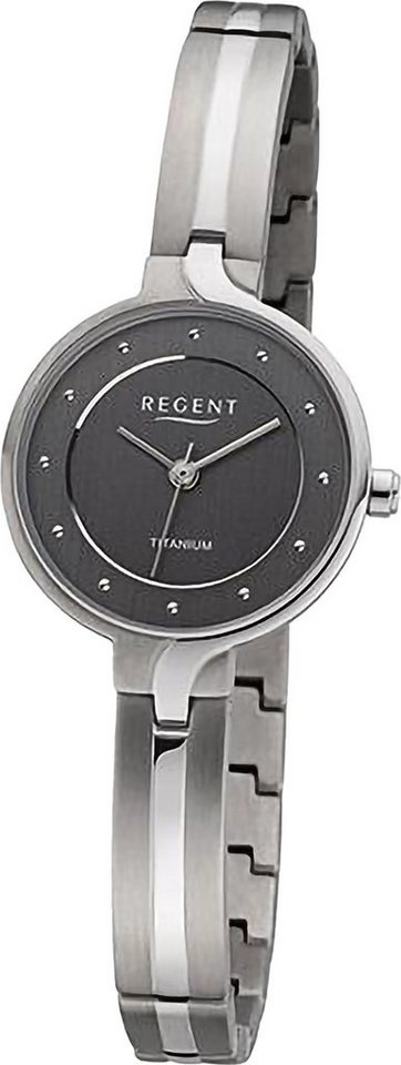 Regent Quarzuhr Regent Damen Armbanduhr Analog, (Analoguhr), Damen Armbanduhr rund, extra groß (ca. 26mm), Metallarmband von Regent