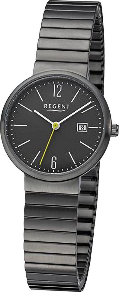 Regent Quarzuhr Regent Damen Armbanduhr Analog, (Analoguhr), Damen Armbanduhr rund, extra groß (ca. 29mm), Edelstahlarmband von Regent