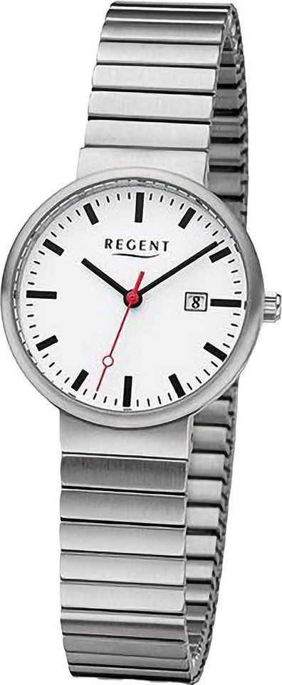 Regent Quarzuhr Regent Damen Armbanduhr Analog, (Analoguhr), Damen Armbanduhr rund, extra groß (ca. 29mm), Edelstahlarmband von Regent
