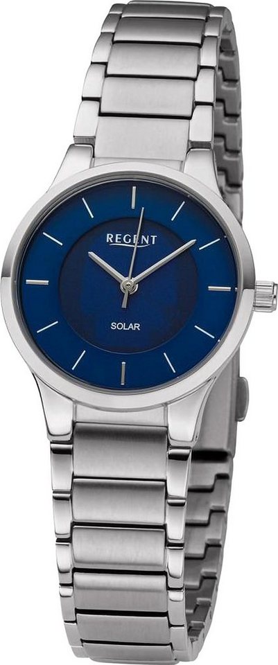 Regent Quarzuhr Regent Damen Armbanduhr Analog, (Analoguhr), Damen Armbanduhr rund, extra groß (ca. 28mm), Metallarmband von Regent