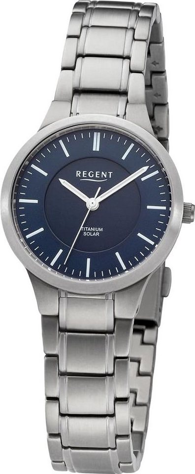 Regent Quarzuhr Regent Damen Armbanduhr Analog, Damen Armbanduhr rund, extra groß (ca. 30mm), Metallarmband von Regent