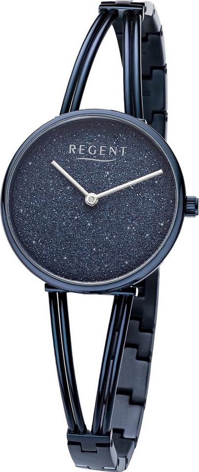Regent Quarzuhr Regent Damen Armbanduhr Analog, Damen Armbanduhr rund, extra groß (ca. 30mm), Metallarmband von Regent