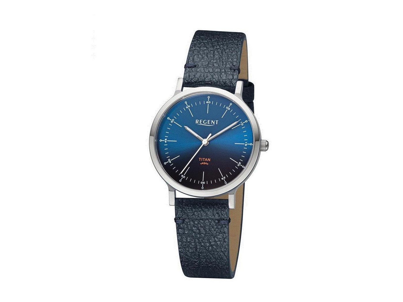 Regent Quarzuhr Regent Damenuhr mit veganem nachhaltigen Lederband BA-697 von Regent