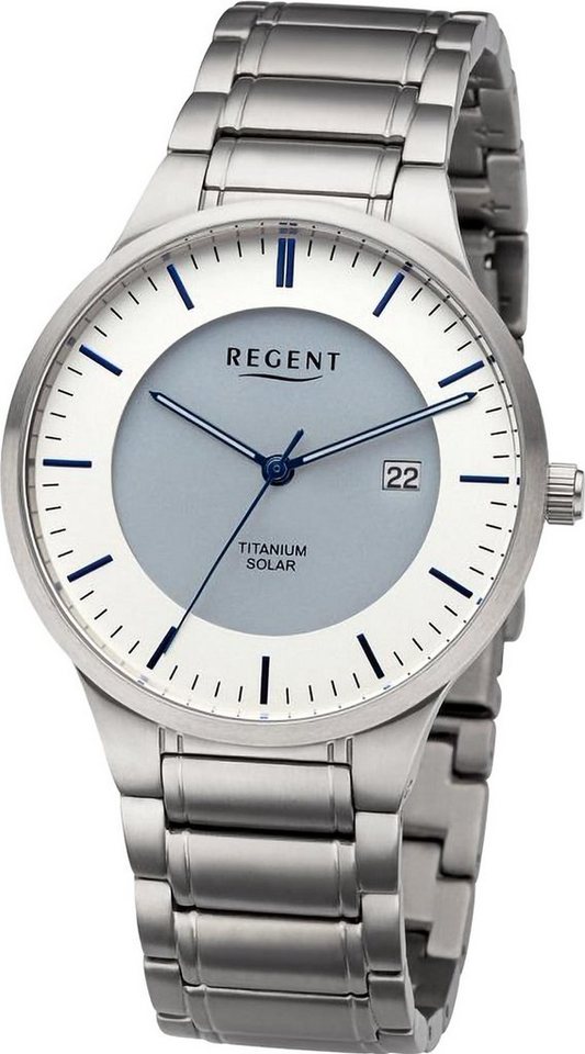Regent Quarzuhr Regent Herren Armbanduhr Analog, (Analoguhr), Herren Armbanduhr rund, extra groß (ca. 40mm), Metallarmband von Regent