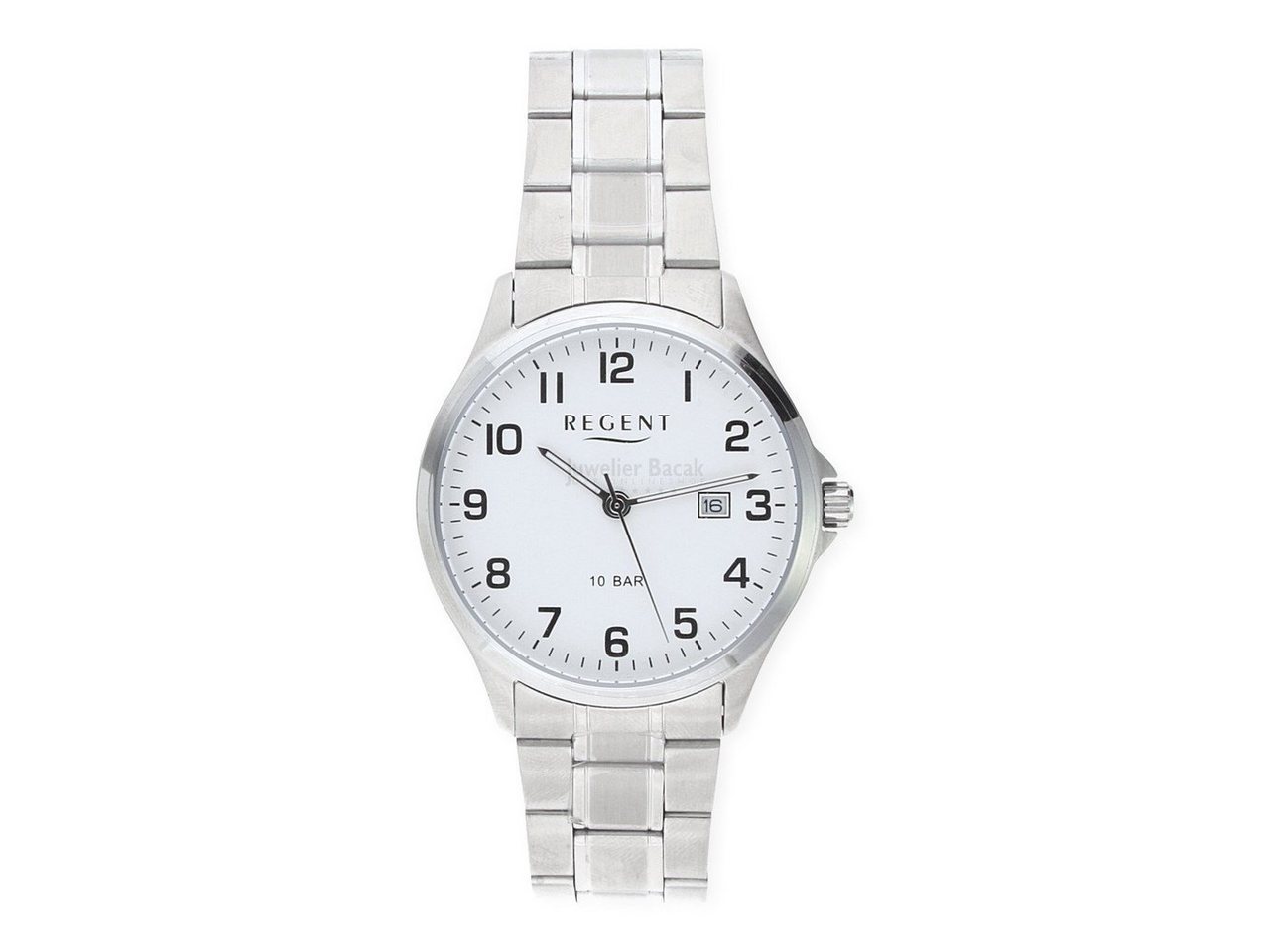 Regent Quarzuhr Regent Herren Uhr F1190 Edelstahl Quarz, (1-tlg) von Regent