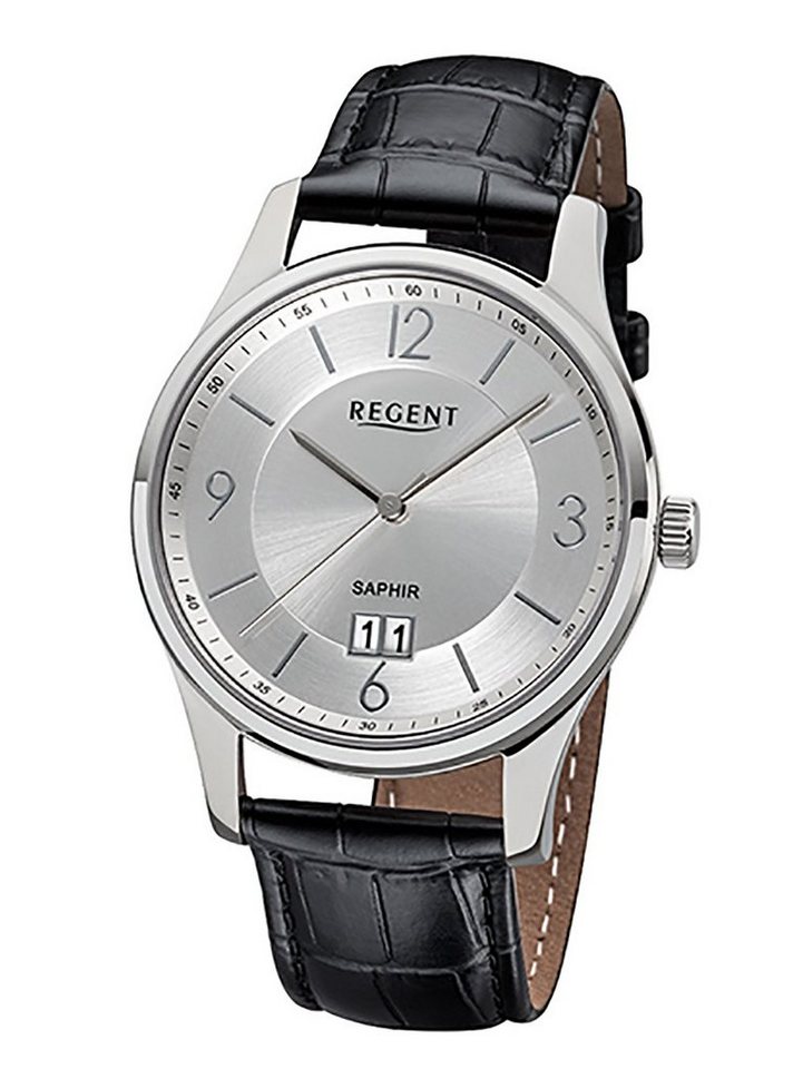 Regent Quarzuhr Regent Unisex Armbanduhr UM-1610 Leder, (1-tlg) von Regent
