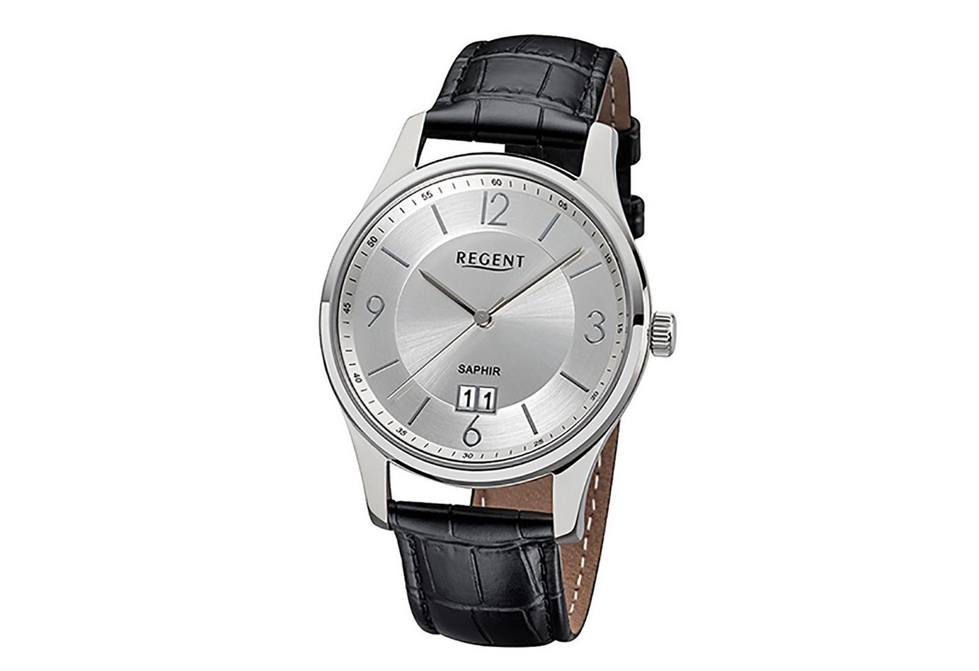 Regent Quarzuhr Regent Unisex Armbanduhr UM-1610 Leder, (1-tlg) Regent Quarzuhr Regent Unisex Armbanduhr UM-1610 Leder, (1-tlg) von Regent
