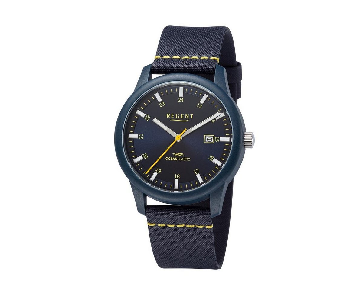 Regent Quarzuhr Regent Unisex Uhr BA-731 Ocean Plastic anthrazit, (1-tlg) von Regent