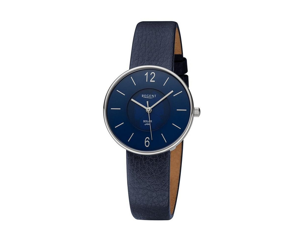 Regent Solaruhr Regent Damen Solar Uhr BA-717 mit veganem Leder, (1-tlg) von Regent
